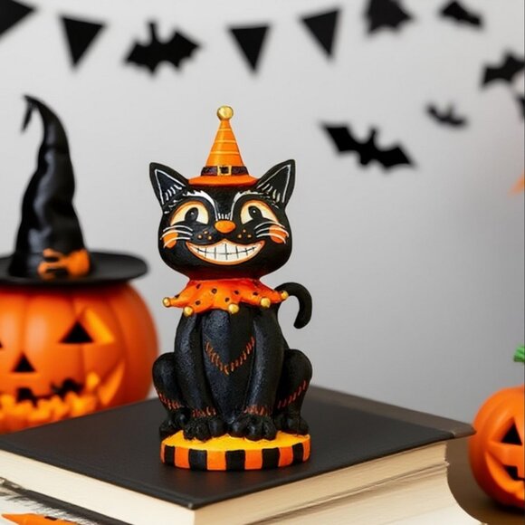 Other - Retro Halloween black cat Statue Decor